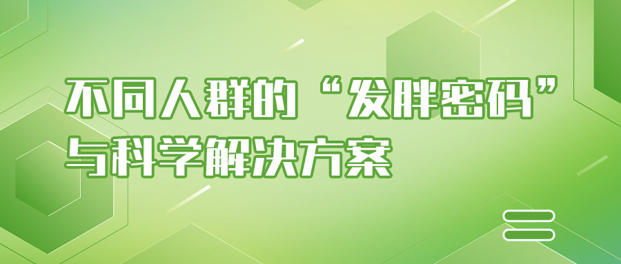不同人群的“发胖密码”与科学解决方案